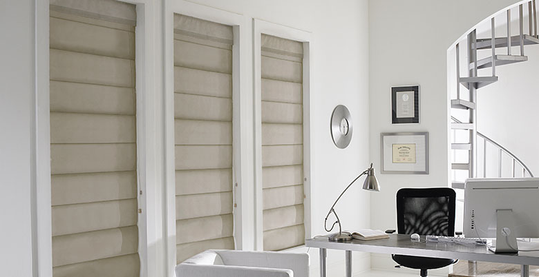 Roman Shade in an Office