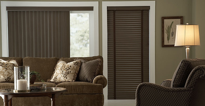 Vinyl Blinds on Glass Door