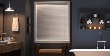 Mini Blinds in Bathroom Window