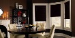 Mini Blinds in Black in Dining Room